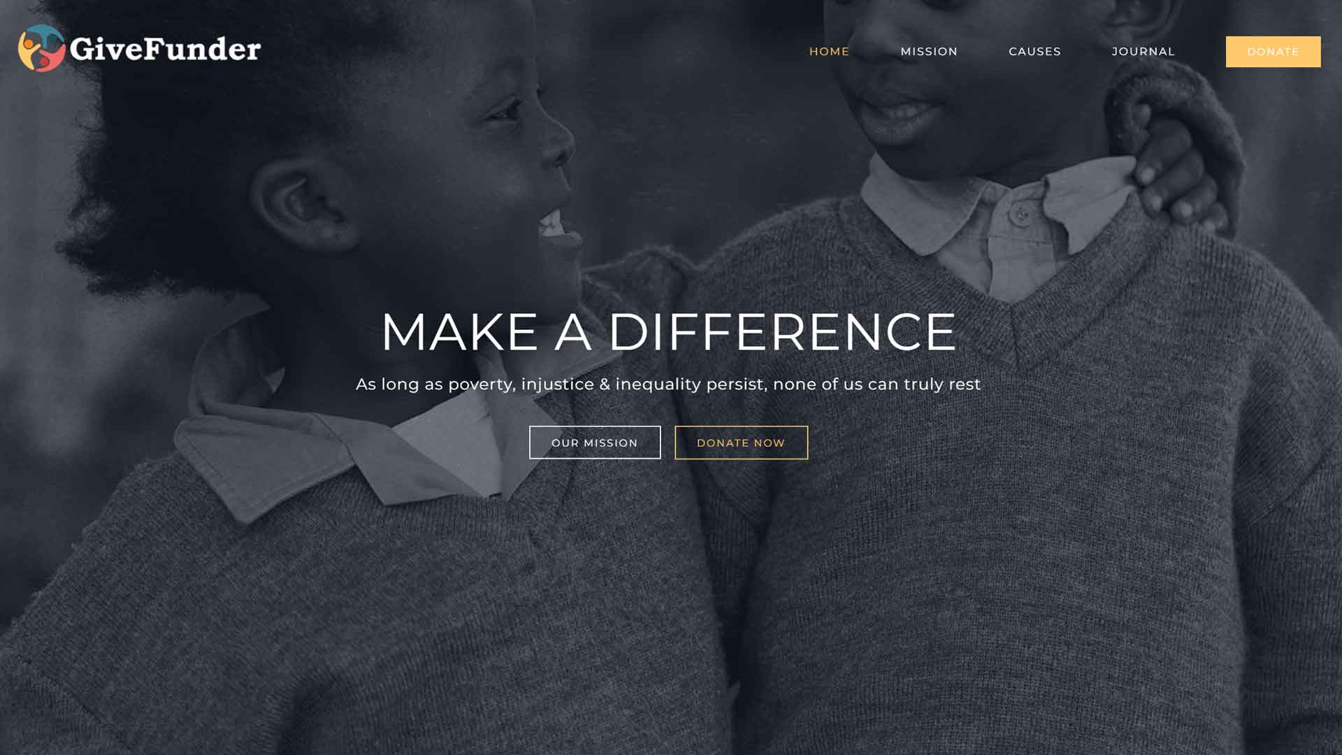 Charity Website Design Image