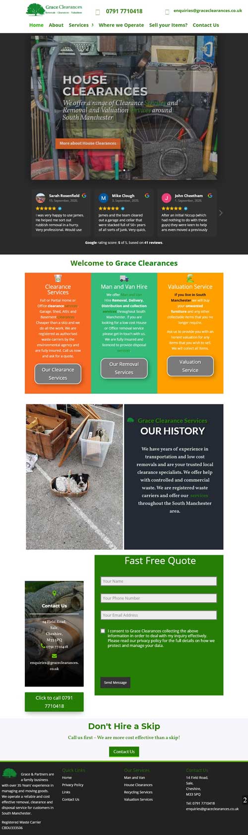 Grace Clearance Website Page Image